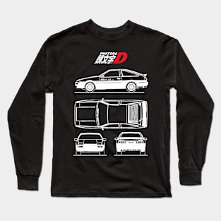 Initial D AE86 Toyota Trueno Blueprint Long Sleeve T-Shirt